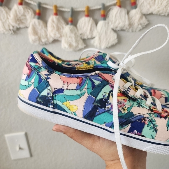 Vans Toucan Floral Tropical Flamingo Low Top Blue Sneaker Comforf Walking 11 - Picture 5 of 11